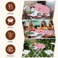 thumbnail image 7 of Pink Snowman Christmas Round Tablecloth, Fitted Table Cover with Elastic for 36"-44" Round Tables, Gifts Xmas Tree Winter Snowflake Table Cloth Outdoor Indoor Dinning Party Waterproof Tablecloths, 7 of 7