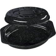 Granite Ware Porcelain Enamel Covered Roaster 7 lb Black 319799