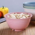 thumbnail image 6 of Plastic Bowls- Microwave- Dishwasher Safe Cereal Bowl Large X 4pcs, Sturdy and Stackable Serving Bowls, Microwave Dishwasher Safe Color Bowls Set for Oatmeal, Soup, Ramen, Salad, Snack, 6 of 8