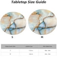 thumbnail image 3 of Natural Marble Texture Tablecloth with Elastic Edge, Round Table Cloth Washable Reusable Table Cover for Kitchen Dining Party Picnic, Medium, 3 of 6