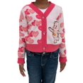 thumbnail image 3 of Care Bears Girls' Hearts & Bear Long Sleeve V-Neck Cardigan, Size 4-6X, 3 of 5