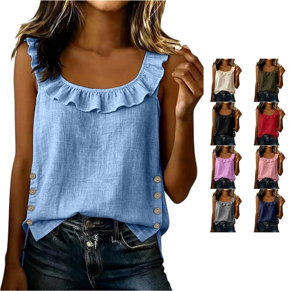CAIVO Women Casual Round Neck T Shirt With Lace Trim Short Sleeve Blouse Soft Everyday Basic Tops Fly Sleeve O-Neck Solid Color Fashionable T-Shirts