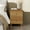 Dark Brown Wood, variant on WAMPAT Modern Nightstand with Charging Station, Wooden End Table with 2 Large Drawers, Small Bedside Table for Bedroom, Beige Linen Printed