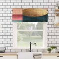 thumbnail image 4 of Boho Gold Circle Kitchen Valances for Windows 60x18 Inch Kitchen Curtains Valances Rod Pocket Modern Geometric Color Blocks Bathroom Window Valances for Window Treatment Decor, 4 of 6