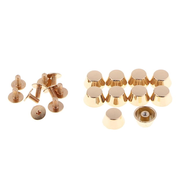 10pcs Monedero Pies Cabeza de Clavo Perno Prisionero Plana Tornillo Trasero Remache de Perno Prisionero de Metal Hugo Cubos de remaches con forma de cubo