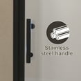 thumbnail image 5 of Noble House 24"x72" Pivot Shower Door, Aluminum Frame with Tempered Glass, Matte Black Finish, 5 of 8