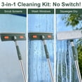 thumbnail image 2 of Zacenei Window Squeegee,3-in-1 Rotatable Squeegee Window Cleaner w/ 67" Extension Poles,Window Washing Kit Glass Door Cleaner Multi-Use Car Windshield Cleaning Tool w/ Long Handle for Outdoor Windows, 2 of 6