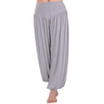 thumbnail image 2 of SAYFUT Women's Super Soft Yoga Pilates Pants Harem Hippie Palazzo Wide Leg Long Loose Baggy Casual Trousers, 2 of 9