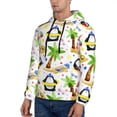 thumbnail image 3 of Kdxio Penguins On The Beach Print Mens Casual Hooded Collar Drawstring Hoodies Pullover Sweatshirts Casual Long Sleeve Shirts-XX-Large, 3 of 7
