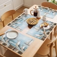 thumbnail image 5 of Coastal Seagull Placemats Set of 6 Summer Beach Vintage Nautical Sailboat Place Mats Indoor Wipeable Table Mats Washable Cloth Dining Table Placemats for Kitchen Holiday Party Home Decor 13x19 Inch, 5 of 9