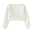 thumbnail image 4 of Zshosam Girls School Cardigans Girls Open Front Cardigan Sweaters Kids Fall Fashion Outerwear Size 11T 12T,(White 11-12 Years), 4 of 4