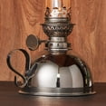 thumbnail image 3 of Kings County Tools 9” Oil Lamp with Nickel Body and Glass Chimney - Extra-Bright Hurricane Lantern, 3 of 6
