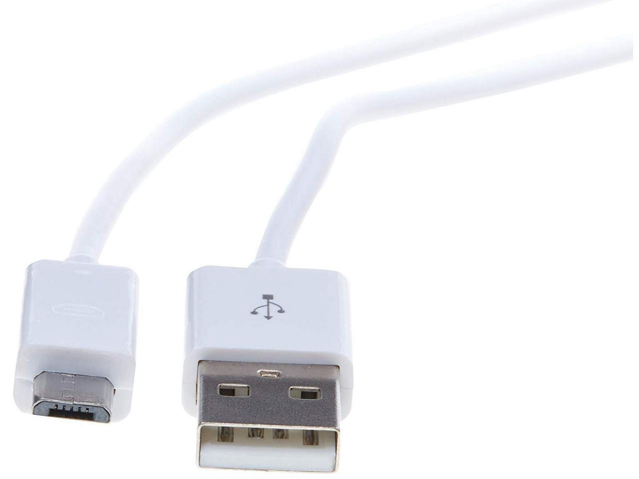 4XEM 10Ft Micro Usb Cable Data Sync Charge Samsung Kindle, 4XMUSB10WH (TC4738)