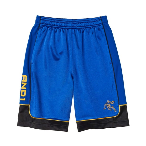 AND1 Polyester All Courts Color Block Basketball Gym & Workout Shorts