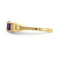 thumbnail image 4 of Primal Gold 14 Karat Yellow Gold 5mm Heart Amethyst and Diamond Ring, 4 of 7