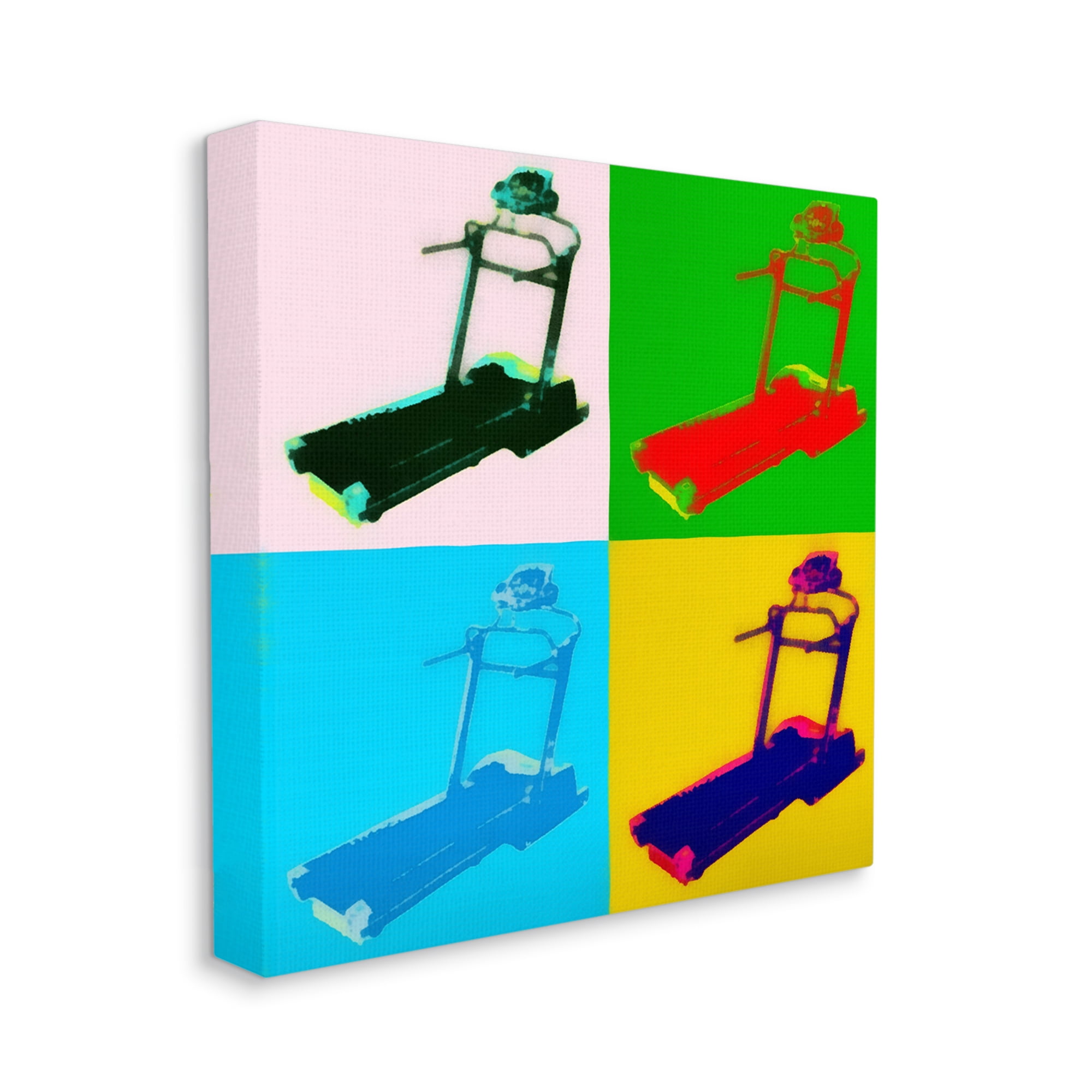 Stupell Industries Abstract Treadmill Pop Art Modern Exercise Interpretation, 24 x 24,Design by Daniel Sproul
