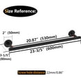 thumbnail image 3 of Matte Black Bath Towel Bar Single Bars Towel Rack Rod Classic Wall Mounted Stainless Steel Bathroom Towel Bar Toilet Kitchen Towel Shelf Single Layer,24inch, 3 of 6