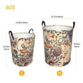 thumbnail image 5 of Daiia Floral With Birds And Fantasy Flowers Round Laundry Basket with Handles Thickened Waterproof Circular hamper,Dirty Clothes Storage Basket for Bedroom,Bathroom,College Dorm-Medium, 5 of 8