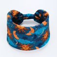thumbnail image 2 of Womens Bandanas Wide Extra Large Turban Wrap Non Slip Sport Workout Headbands for Women Blue One Size, 2 of 5