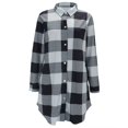 thumbnail image 5 of BLOCLOALO Long Sleeve Cardigan for Women Button Up Sweaters Women's New Long Sleeve Plaid Print Button Open Front Long Cardigan Outerwear Collared Shirts Dress Cardigan Dress Cover Up Cardigan Black L, 5 of 9