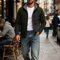 thumbnail image 5 of KyCheLot Mens Windbreaker Jackets Zip up Pockets Hooded Warmth Outdoor Causal Business Coat, 5 of 6