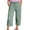 Mint Green, variant on KAUOD Kids Girls Cotton Linen Cropped Pants with Pockets Solid Baggy Wide Leg Straight Summer Casual Pants Sport Trousers