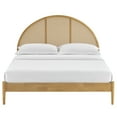 thumbnail image 6 of Platform Bed Frame, Queen, Oak Brown, Rattan, Wood, Hotel Bedroom, Modern Contemporary, HB38242, 6 of 10