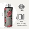 thumbnail image 7 of 20 Oz Pioneer Flower Coffee Tumbler Double Wall Insulated Stainless Steel Water Bottle | Metal Reusable Thermoses Flask with Cup Cap | Leak & Sweat Proof with Anti-Dust Lid, 7 of 7
