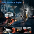thumbnail image 5 of RubiQ Sports 34 MPH Electric Scooter for Adults, 1600W Dual Drive 48V 18.2Ah 45 Miles Foldable Sport Scooter w/ Seat & Box Max Load 264Lbs, 5 of 6