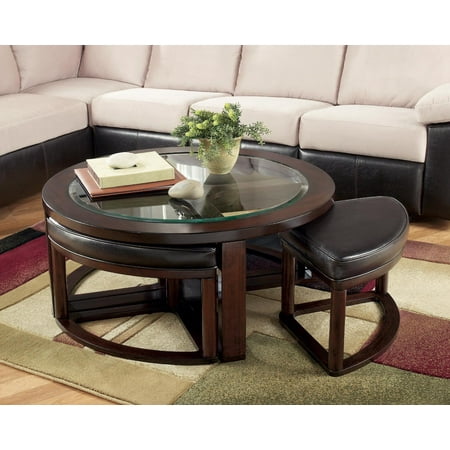 14 Gorgeous Coffee Tables With Nesting, Round Coffee Table Nested Stools