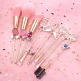 thumbnail image 3 of Makeup Brushes Set - 8pcs Cosmetic Makeup Brush Set Professional Tool Kit Set Pink Drawstring Bag Included (8pcs makeup brushes), 3 of 4