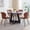 Brown Chairs, variant on 47" Round Dining Table Set for 4 Mid-Century Modern Kitchen Table with 4 Upholstered Chairs Kitchen Coffee Set Dining Table and Chairs for Living Room(Grey Table with 4 Beige Chairs)