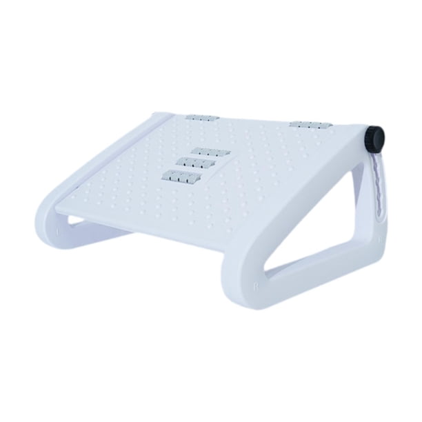 Reposapiés portátil para debajo del escritorio, ideal para el hogar, la oficina o para jugar. Blanco