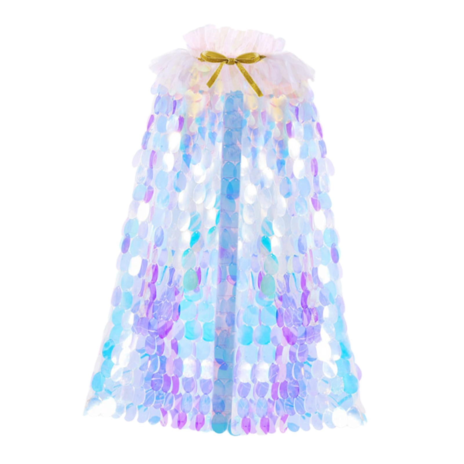 Capa De Princesa Con Lentejuelas Y Capucha – Tul De Colores Con Estrellas Brillantes, Para Niñas De 3 A 8 Años, Ideal Para Halloween Y Carnaval