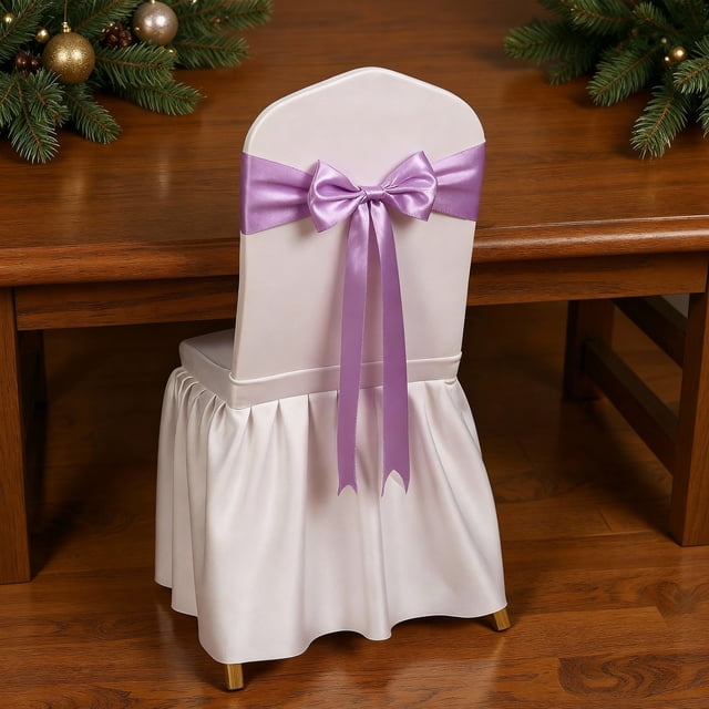 Adorno navideño para silla con lazo elástico | Cinta decorativa flotante para fiestas navideñas | Sujetador elástico para el respaldo de sillas de comedor | Decoración festiva para el hogar