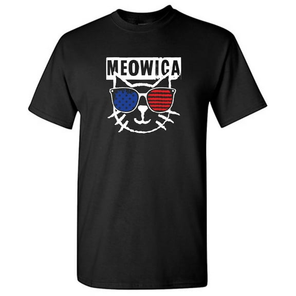 Meowica Sarcastic Humor Graphic Novelty Funny Tall T Shirt