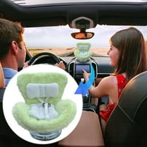 Doll Car Seat for 17cm Dolls, Doll Car Seat with Air Vent Clip and Desktop Stand, Cute and Functional Car Ornament for Doll Fans, Collectors [Pillow] Green
