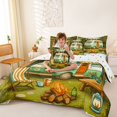 thumbnail image 4 of Catabedysis Retro Camper 7-Piece Twin Bedding,Camp Life Print Bedding Comforter Set For Boys,Multicolor,Polkadot Reversible, 4 of 7