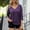 Purple, variant on WXLWZYWL Womens Summer V Neck T Shirts Casual 3/4 Sleeve Flowy Tops Cute Loose Fitted Basic Tees