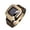 Black, variant on Opvise Ring Square Shape 4 colors Stainless Steel Business Man Ring for Daily Life