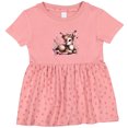 thumbnail image 3 of Inktastic Baby Girl Deer Cottagecore Girls Baby Dress, 3 of 5