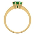 thumbnail image 4 of 1 ct Heart Cut Simulated Emerald Solitaire Engagement Ring for Women in 18K Yellow Gold, 4 of 5