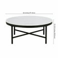 thumbnail image 5 of Evelyn&Zoe Xivil 36" Wide Round Coffee Table with Faux Marble Top in Blackened Bronze/Faux Marble, 5 of 6