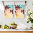 thumbnail image 3 of Palm Trees Kitchen Towels Set of 4, Modern Art Birds Summer Absorbent Dish Towels for Kitchen, Microfiber Hand Towel, Quick Drying Tea Towel for Cleaning Decorative Dishcloths, 3 of 7