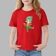 thumbnail image 1 of Blusas y camisas de manga corta con cuello redondo para niños Camiseta de verano de manga corta estampada para niñas Jersey elegante de cuello redondo para niñas Top de algodón para niños, 1 of 6