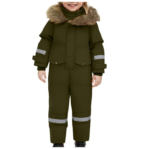 GXWEA Toddler Snow Suit Boy Girls' Snow Suits Snow Suit For Kids Girls Boys One Piece Snowsuit Waterproof Windproof Winter Outdoor Overalls Snowboarding Ski Suits 12-13 Years