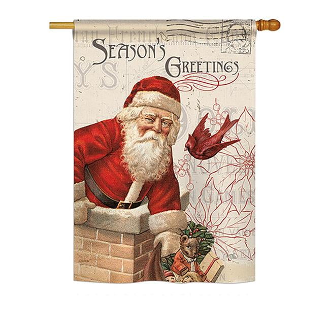 Breeze Decor Bd Xm H 114194 Ip Bo Ds02 Us Antique Santa Holiday Winter Seasonal Christmas Impressions Decorative Vertical House Flag 28 X 40 In Walmart Com Walmart Com