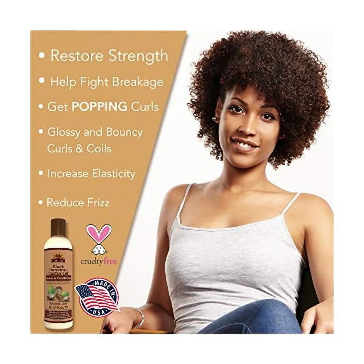 (2 pack) OKAY Black Jamaican Leave-In Conditioner - 8oz for Stronger, Hydrated, and Healthy Hair