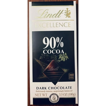 NEW Lindt intense Dark Chocolate 90% Cocoa EXCELLENCE Bar 3.5 oz 1 Bar FREE SHIP