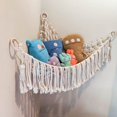thumbnail image 2 of Toy Storage Hammock Stuffed Dolls Bedding Organizer Rope Wall-Mounted (B), 2 of 6